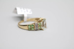 14K Yellow Gold Diamond Tourmaline Fancy Ring (Size 7) Clearance Sale!