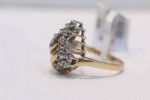 14K Yellow Gold Diamond Cluster Ring (Size 6 1/2) Clearance sale!!!