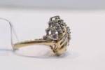 14K Yellow Gold Diamond Cluster Ring (Size 6 1/2) Clearance sale!!!