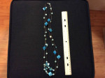 Two strand blue beads necklace