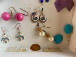 Earrings and Christmas pins