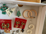 Earrings and Christmas pins