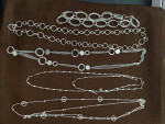 5 Silvertone Necklaces