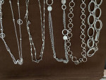 5 Silvertone Necklaces