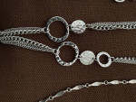 5 Silvertone Necklaces
