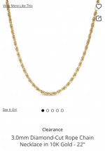 22” 10K gold rope necklace