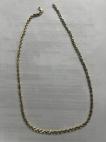 22” 10K gold rope necklace