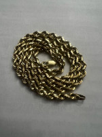 22” 10K gold rope necklace
