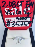 2.08 CARAT EMERALD CUT DIAMOND!