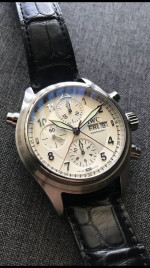 IWC Pilot Double Chronograph Spitfire - IW371343- Split Seconds Chrono