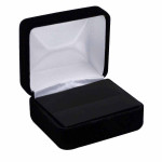 Plush Black Velvet Dual Ring/One Ring Gift Packaging Boxes Ring Box
