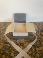 Lot Of 5 Blue and Silver Jewelry Gift Box With Ribbon Bow Tie - Unique