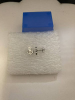 Dollar Sign Stainless Steel Stud Earrings