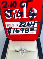 2.10 CARAT OVAL DIAMOND!