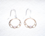 Silver Earrings With Pink Gem