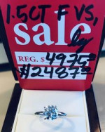 1.50 CARAT DIAMOND In Tiffany Style Solitare! VS1/F
