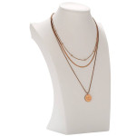 Polmart Necklace Bust - White Leatherette