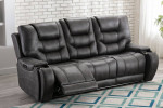 Mustang reclining Sofa, arm cup holder, Polished Micro-suede, IN STOCK
