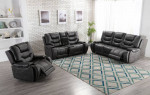 Mustang reclining Sofa, arm cup holder, Polished Micro-suede, IN STOCK