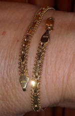 14K IMPERIAL GOLD 9" ANKLE BRACELET - NWOT