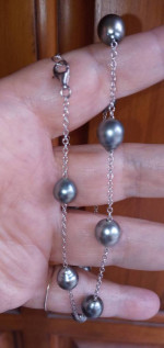 14K GOLD TAHITIAN SOUTH SEA PEARL 18" CHAIN NECKLACE