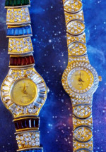VINTAGE FASHION RHINESTONE/GEM WATCHES