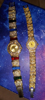 VINTAGE FASHION RHINESTONE/GEM WATCHES
