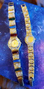 VINTAGE FASHION RHINESTONE/GEM WATCHES