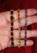 14K GOLD GEM TENNIS BRACELETS!