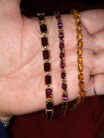 14K GOLD GEM TENNIS BRACELETS!