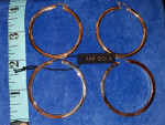 14K YELLOW GOLD 2" HOOP EARRINGS - NWOT