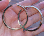 14K YELLOW GOLD 2" HOOP EARRINGS - NWOT