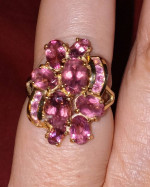 14K GOLD PINK TOURMALINE RING