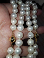 14K GOLD FWP WHITE PEARL NECKLACE