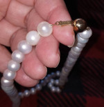 14K GOLD FWP WHITE PEARL NECKLACE
