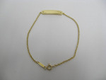 Tiffany & Co. 18K Yellow Gold 7" Tag Chain ID Bracelet