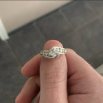 White gold engagement ring