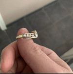 White gold engagement ring
