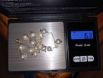 10K GOLD & PEARL 17" STATION NECKLACE