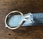 Beautiful Diamond Engagement Ring Gold 14k 1.75 Ct  6 Prong Round Cut