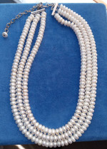 HONORA STERLING SILVER & RONDELL PEARL NECKLACE