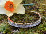 Beautiful 18K  Gold & Diamond Bangle Bracelet