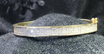 Beautiful 18K  Gold & Diamond Bangle Bracelet