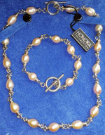 HONORA STRLG SLVR PEARL JEWELRY - 2PC SET