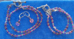 STERLING SILVER GEM 3-PC JEWELRY SET