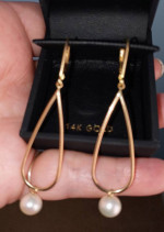 14K GOLD PEARL EARRINGS
