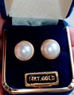14K GOLD PEARL EARRINGS