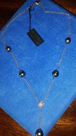 HONORA TAHITIAN & DIAMOND SOUTH SEA PEARL 17" NECKLACE