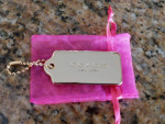 COACH LARGE GOLD TONE CHARM W/CHAIN - NWOT