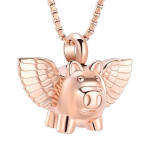 UNISEX LENGTH WHEN PIGS FLY PENDANT AND CHAIN